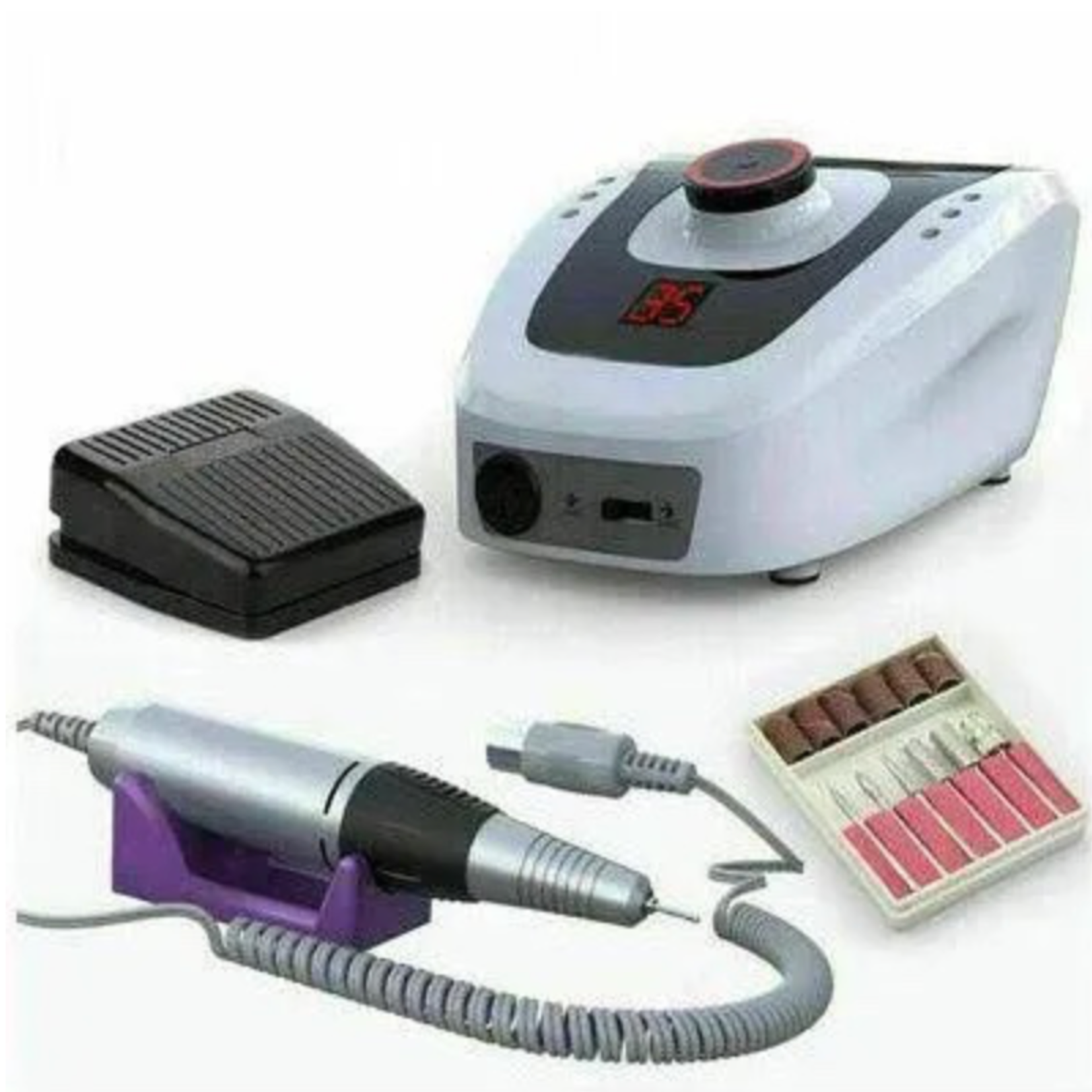 MICROMOTORE FRESA UNGHIE 35.000 Giri PROFESSIONAL NAIL DRILL SET