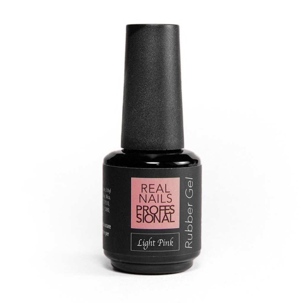 REAL NAILS RUBBER GEL LIGHT PINK 15ml
