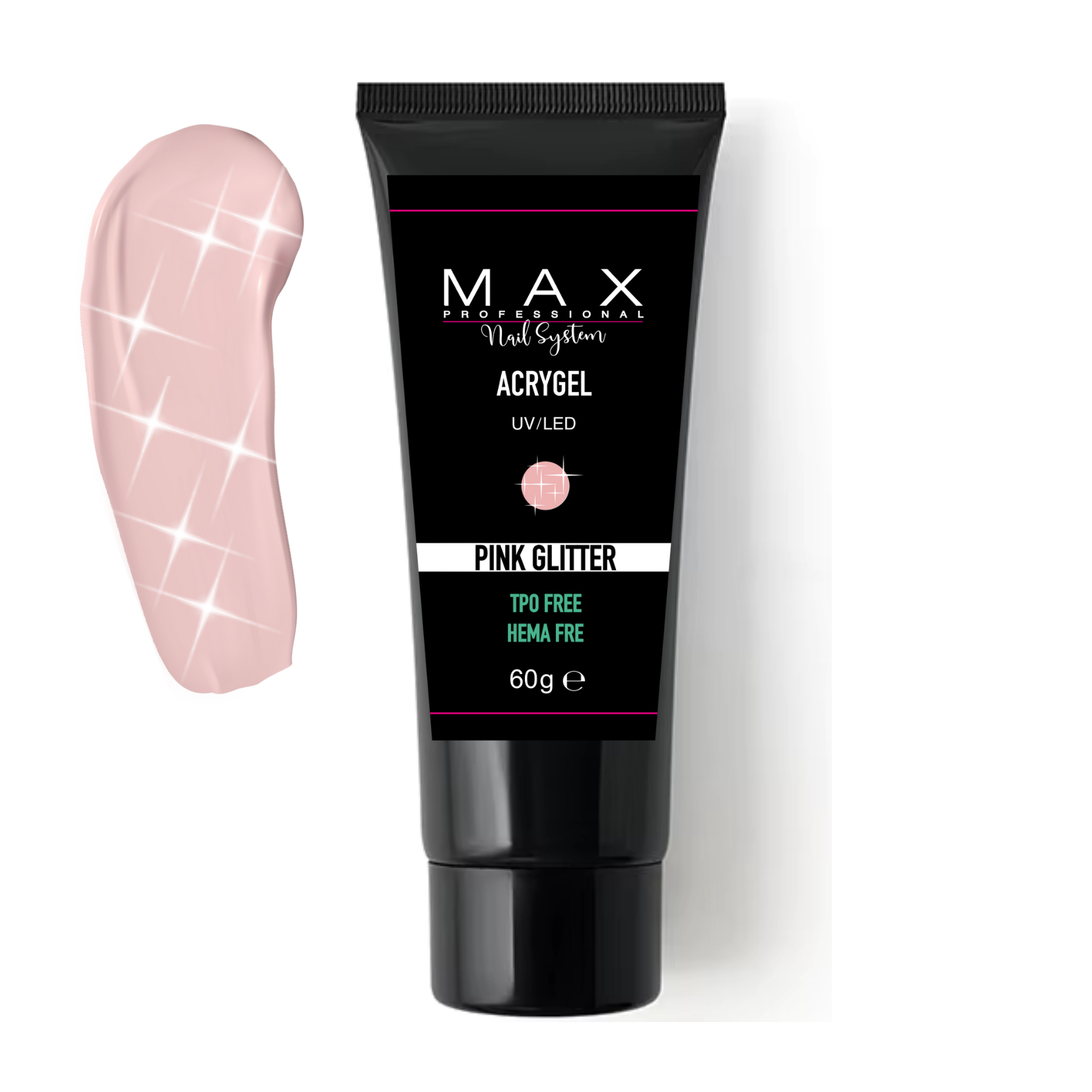 Acrygel Pink Glitter 60g